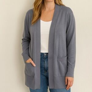 Women's Gray Cardigan Sweater